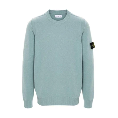 Stone Island Light Blue Crewneck Pullover Sweatshirt 8115508A3-V0066