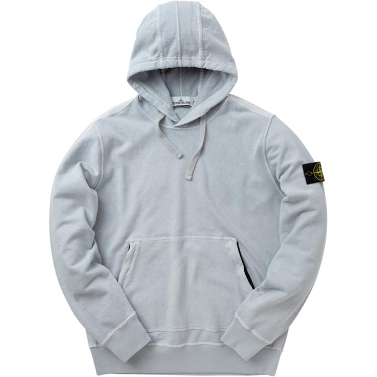 Stone Island Light Gray Pullover Hoodie Long Sleeve 721564960-V0141