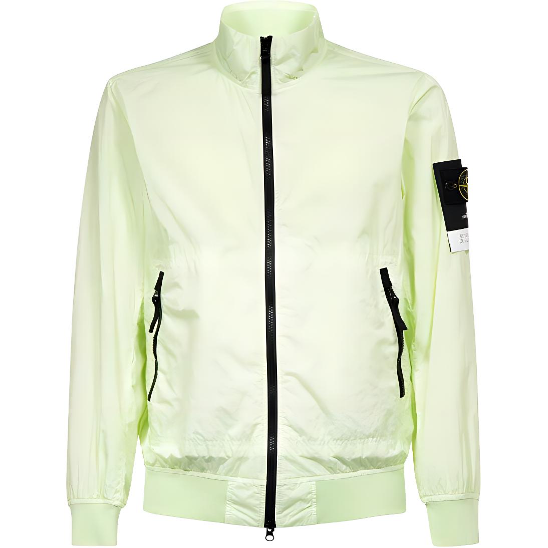 Stone Island Light Green Logo Badge Long Sleeve Jacket POIZON240805567