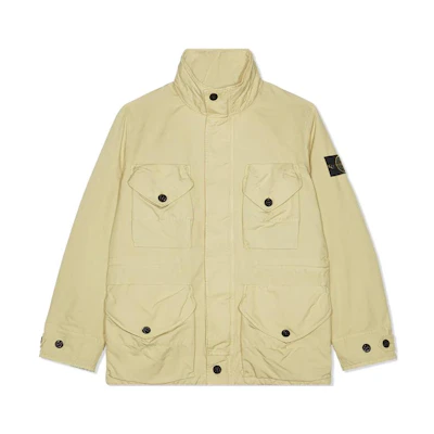 Stone Island Light Green Single-Breasted Stand Collar Jacket 791541249-V0091