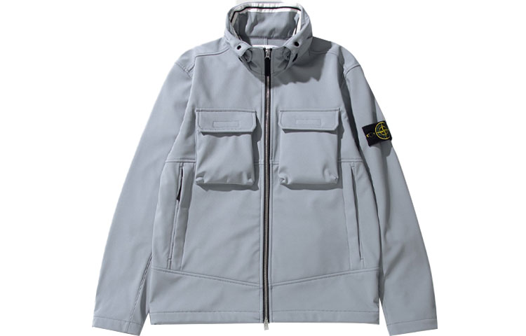 Stone Island Light Soft Shell-R Jacket Dust Gray Windproof Waterproof Coat 7515Q0222-V0061