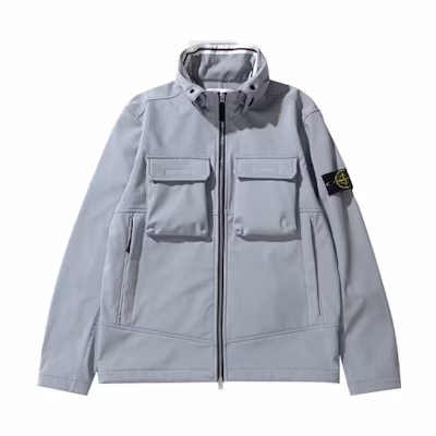 Stone Island Light Soft Shell-R Jacket Dust Gray Windproof Waterproof Coat 7515Q0222-V0061
