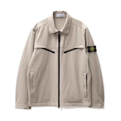 Stone Island Light Soft Shell-R Jacket Windproof Waterproof Breathable Dove Grey 781541027-V0092