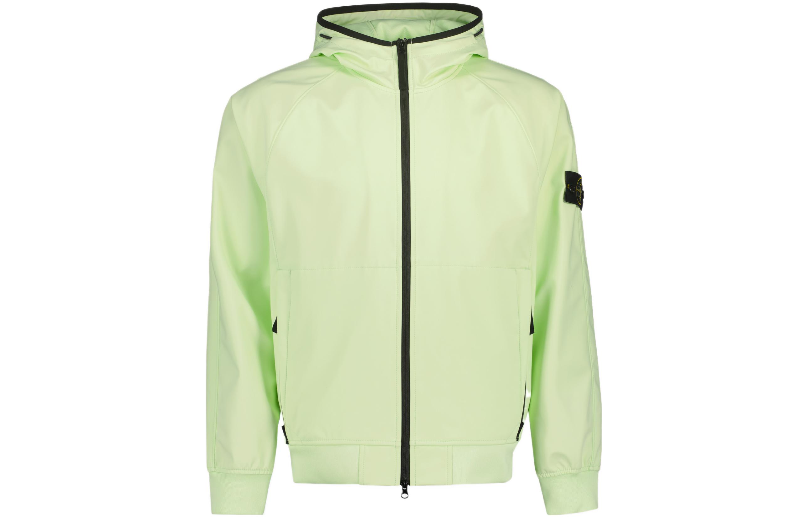 Stone Island Light Soft Shell-R Jacket Windproof Waterproof - Light Green 781540927-V0052