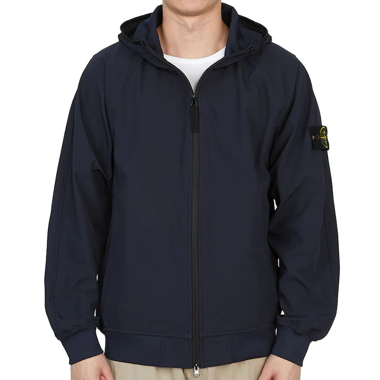 Stone Island Light Soft Shell-R Navy Blue Windproof Waterproof Hooded Jacket Men 781540927-V0020 圖 7