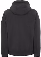 Lookbook Stone Island 輕量軟殼R系列連帽外套 黑色 - 防風防水. 7715Q0122-V0029