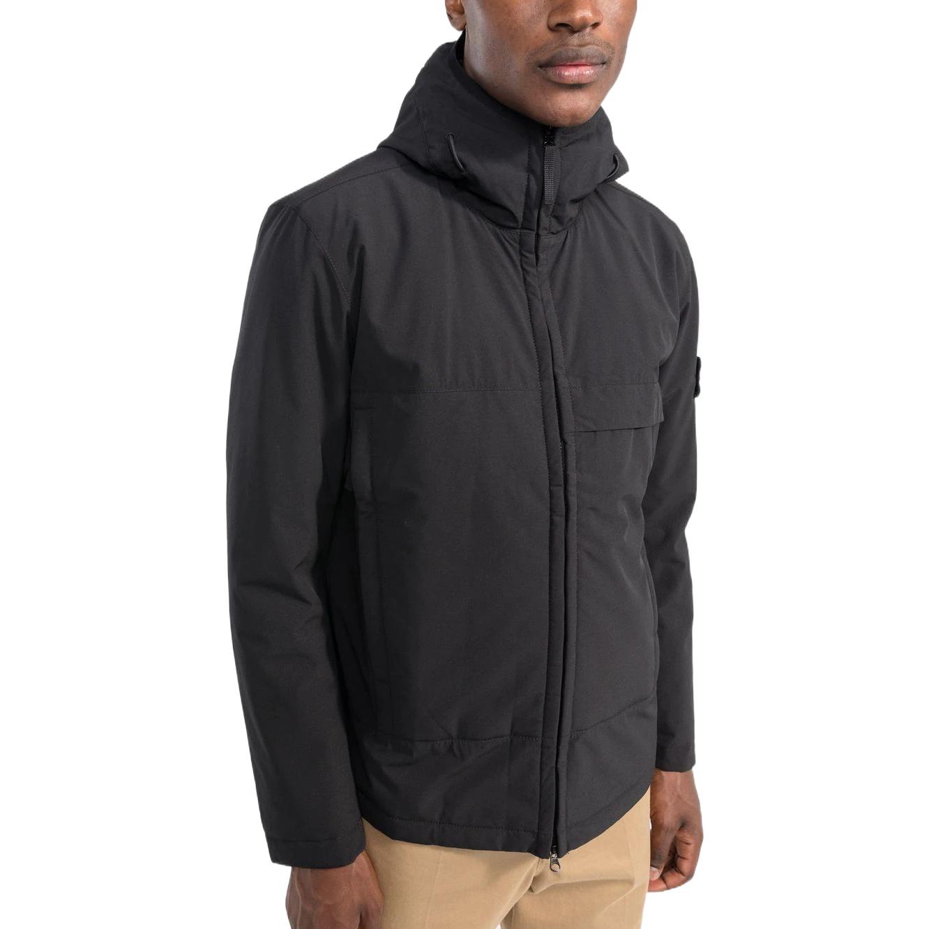 Stone Island Light Soft Shell-R Series Windproof Waterproof Hooded Jacket Black 771540527-V0029 圖 5