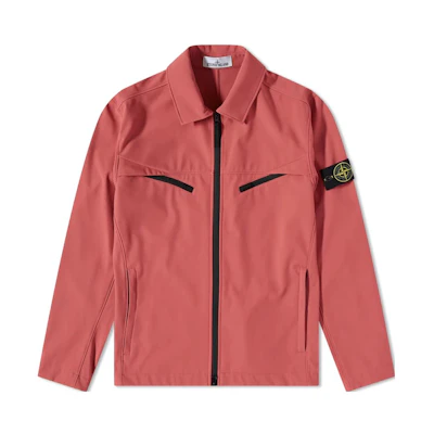 Stone Island Light Soft Shell-R Water-Resistant Jacket Brick Red 781541027-V0087