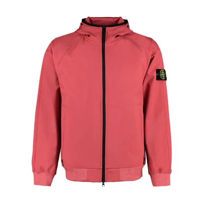 Stone Island Light Soft Shell-R Windproof Waterproof Jacket Purple Red 781540927-V0087