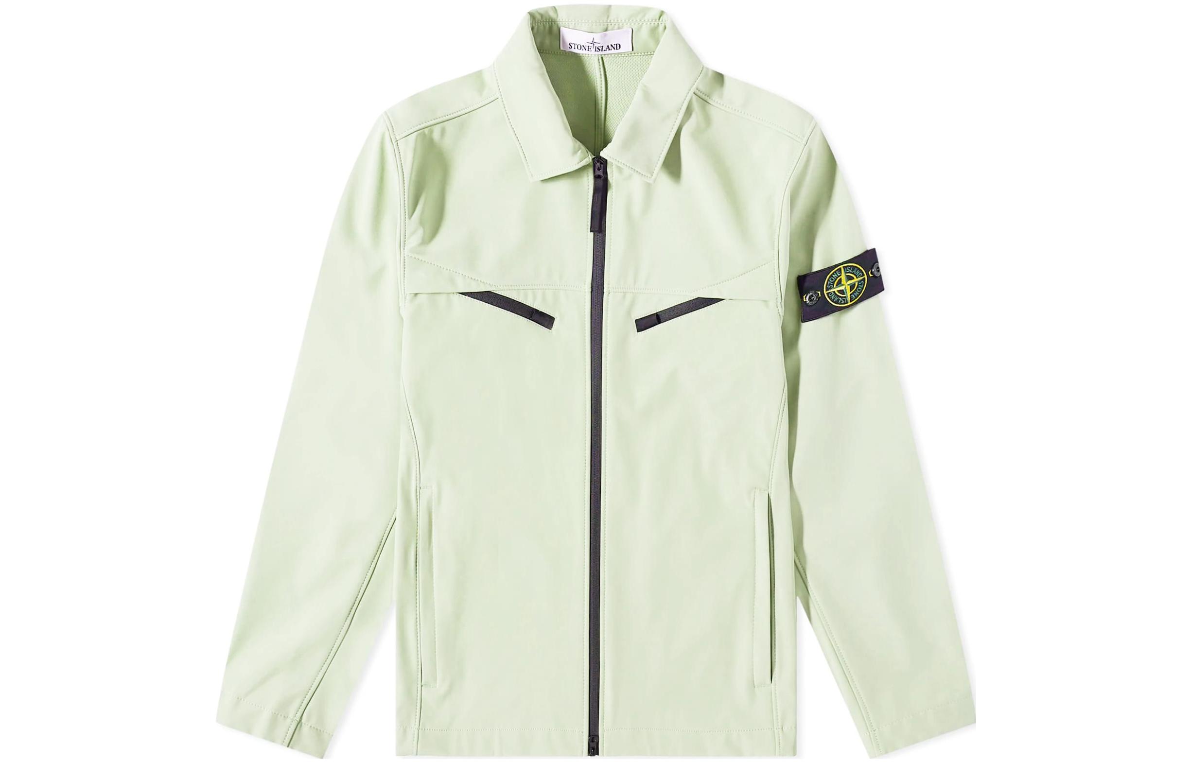Stone Island Light Soft Shell-R Windproof Waterproof Breathable Jacket Green 781541027-V0052