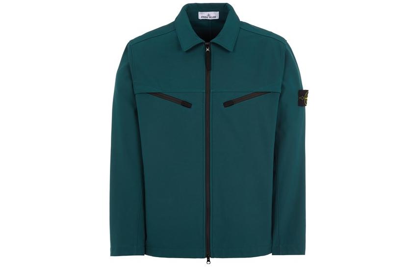 Stone Island Light Soft Shell-R Windproof Waterproof Shirt Jacket Green . 781541027-V0058 圖 2