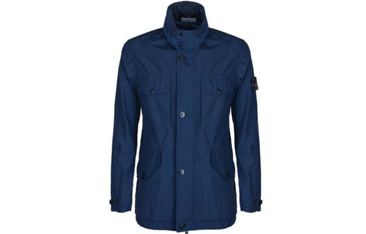 Stone Island Light Watro Hidden Hood Jacket Blue 721543532-V0028