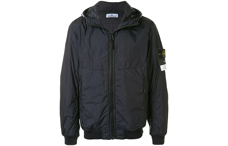 Stone Island Lightweight Hooded Logo Jacket Men’s Black 731540423-V0020