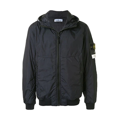 Stone Island Lightweight Hooded Logo Jacket Men’s Black 731540423-V0020