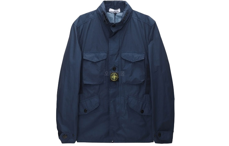 Stone Island Lightweight Logo Patch Jacket Blue Long Sleeve 741541732-V0024