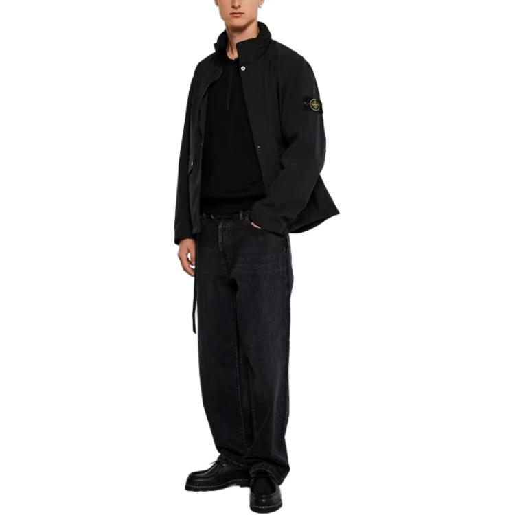 STONE ISLAND Lightweight Softshell Logo Zip-Up Jacket for Men. 801540327-V0029 圖 4