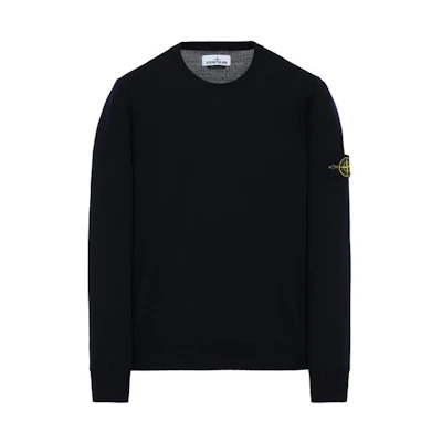 Stone Island Lightweight Wool Crewneck Sweater for Men - Blue 7315526c4-v0020
