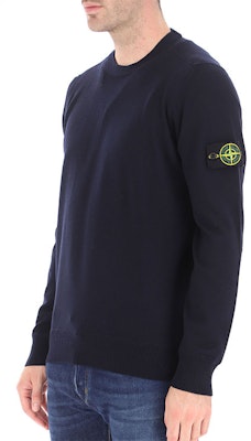 男士 Stone Island 輕量羊毛圓領毛衣 - 藍色 7315526c4-v0020 Shop 男士 Stone Island 輕量羊毛圓領毛衣 - 藍色 7315526c4-v0020