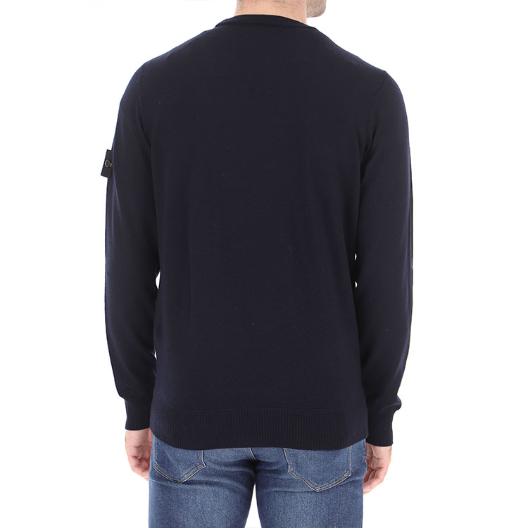 Purchase 男士 Stone Island 輕量羊毛圓領毛衣 - 藍色 7315526c4-v0020