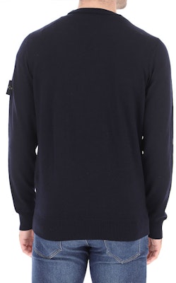 男士 Stone Island 輕量羊毛圓領毛衣 - 藍色 7315526c4-v0020 Purchase 男士 Stone Island 輕量羊毛圓領毛衣 - 藍色 7315526c4-v0020