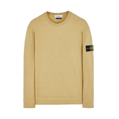 Stone Island Linen Crewneck Knit Long-Sleeve Sweatshirt - Solid Color 791563750-V0091