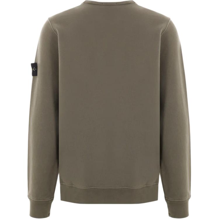 STONE ISLAND Logo Badge Crewneck Pullover Sweatshirt Brown - 811562420-V0075 圖 3