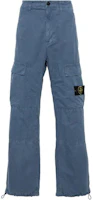 STONE ISLAND Logo Badge High-Waist Loose Fit Cargo Pants Men Deep Blue 8015311WA-V0124 STONE ISLAND Logo Badge High-Waist Loose Fit Cargo Pants Men Deep Blue 8015311WA-V0124