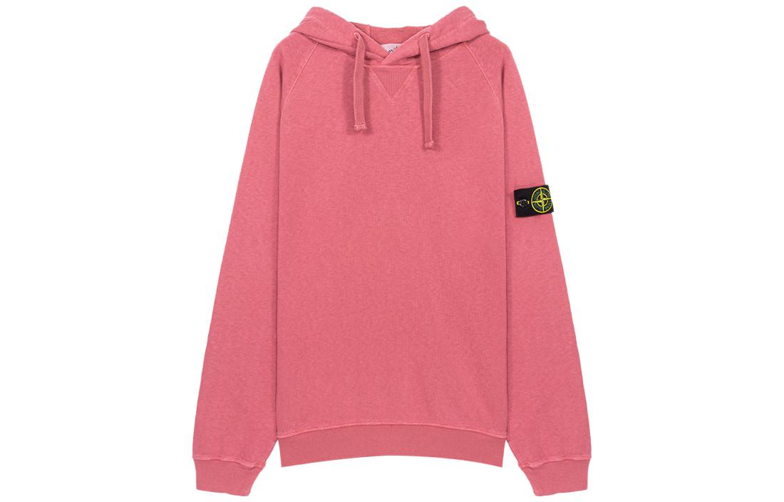 Stone Island Logo Badge Pink Hoodie Men’s Long Sleeve 781562160-V0187
