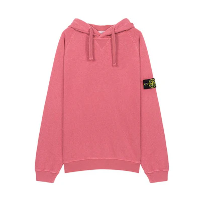 Stone Island Logo Badge Pink Hoodie Men’s Long Sleeve 781562160-V0187