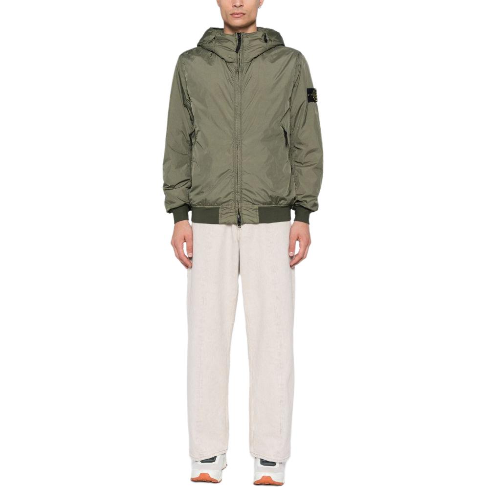 STONE ISLAND Logo Badge Zip-Up Hoodie Jacket Men’s Green 811540823-V0059 圖 4