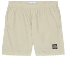 STONE ISLAND Logo Beige Relaxed Fit Casual Shorts Men 8015B0946-V0195 STONE ISLAND Logo Beige Relaxed Fit Casual Shorts Men 8015B0946-V0195