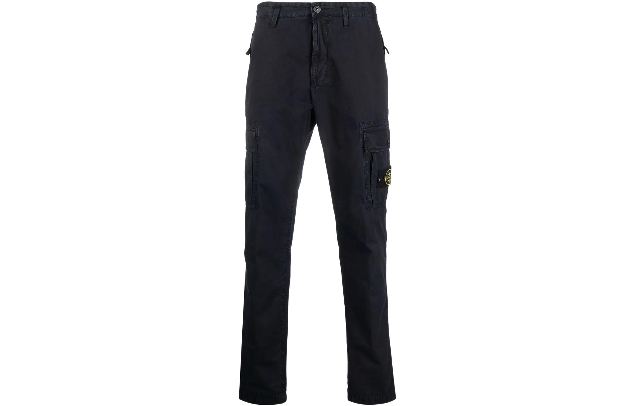 STONE ISLAND Logo Cargo Pants  Casual Workwear Trousers. 7615303WA-V0120