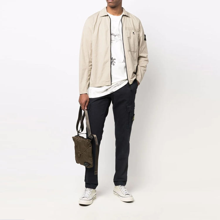 STONE ISLAND Logo Cargo Pants  Casual Workwear Trousers. 7615303WA-V0120 圖 3