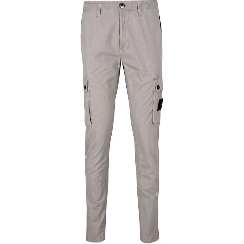 Stone Island Logo Casual Knit Sweatpants Men’s Straight Fit - Taupe Gray 8015303WA-V0164
