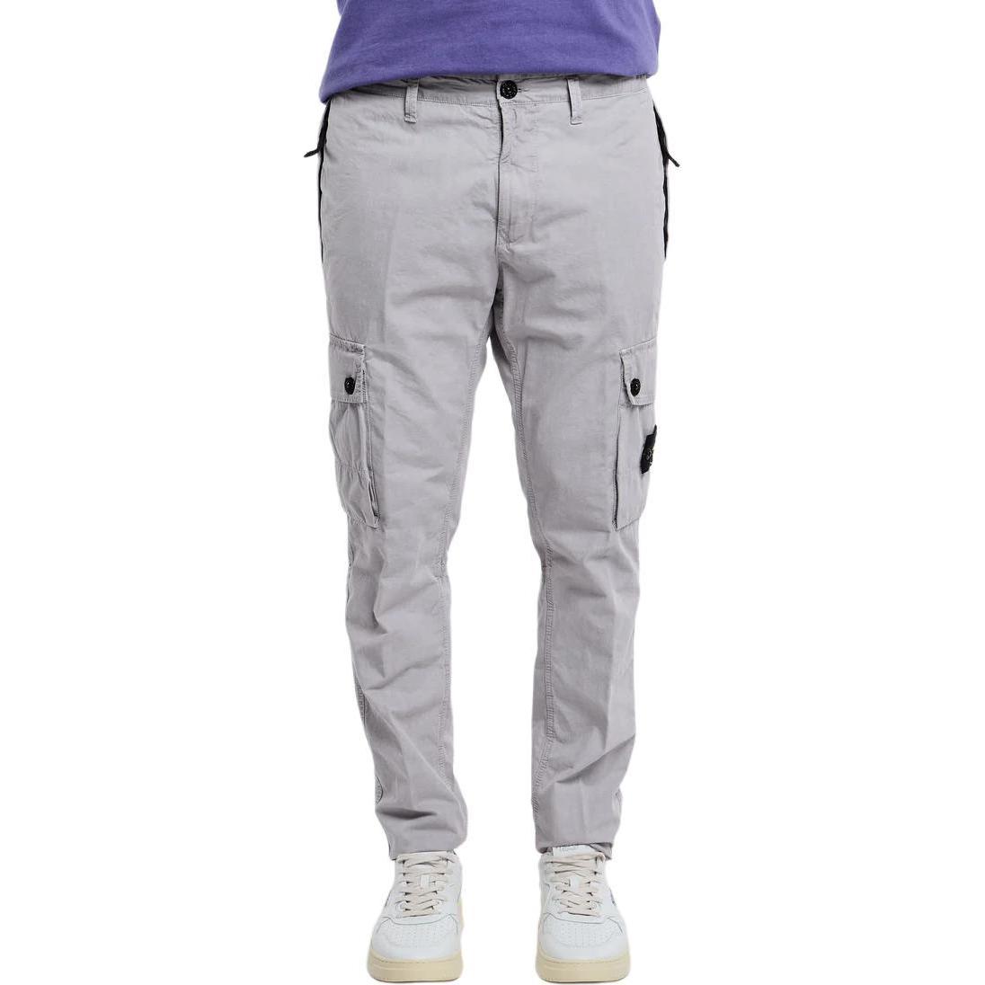Stone Island Logo Casual Knit Sweatpants Men’s Straight Fit - Taupe Gray 8015303WA-V0164 圖 2