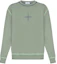 Order STONE ISLAND Logo Crewneck Oversized Long Sleeve Sweatshirt Green - 791560778-V0055