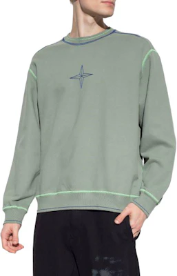 STONE ISLAND Logo Crewneck Oversized Long Sleeve Sweatshirt Green - 791560778-V0055 Shop STONE ISLAND Logo Crewneck Oversized Long Sleeve Sweatshirt Green - 791560778-V0055
