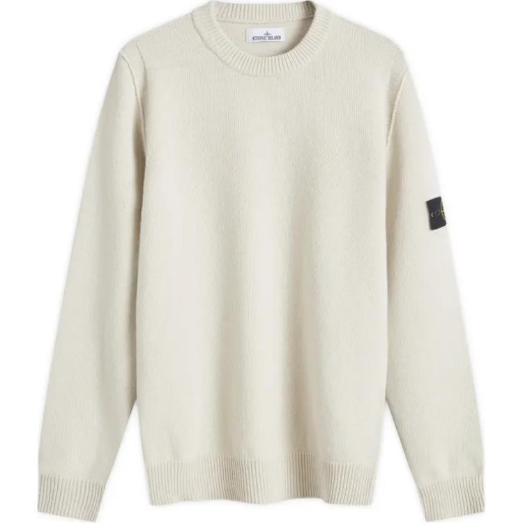 STONE ISLAND Logo Crewneck Pullover Sweater Unisex Off-White Autumn/Winter. 8115508A3-V0097 圖 2