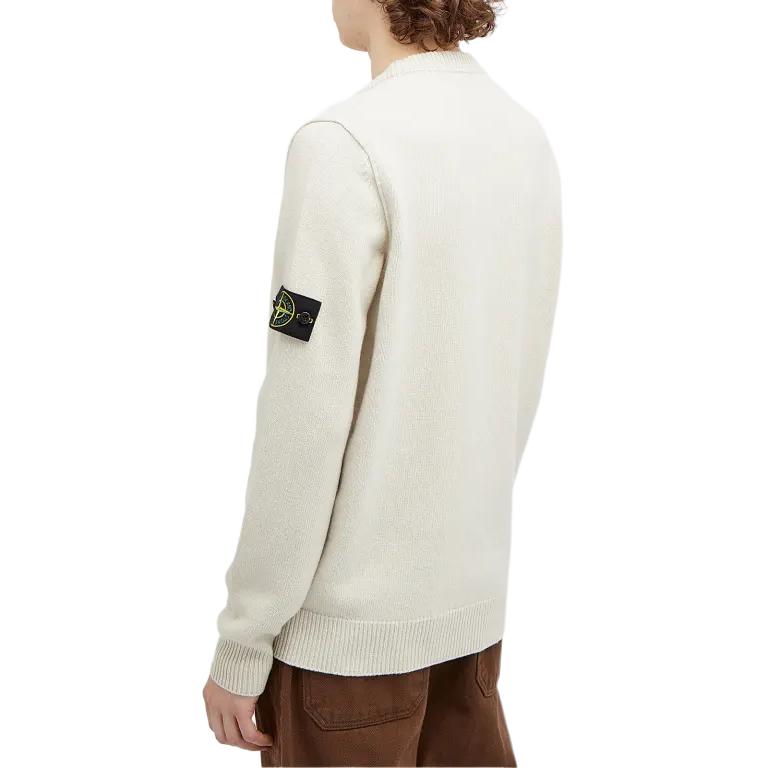 STONE ISLAND Logo Crewneck Pullover Sweater Unisex Off-White Autumn/Winter. 8115508A3-V0097 圖 4