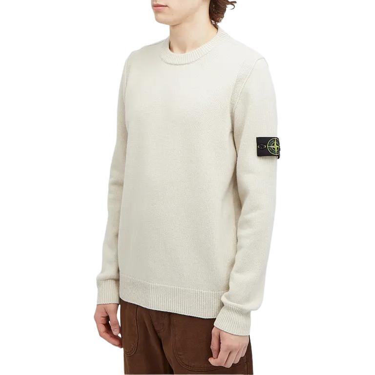 STONE ISLAND Logo Crewneck Pullover Sweater Unisex Off-White Autumn/Winter. 8115508A3-V0097 圖 5