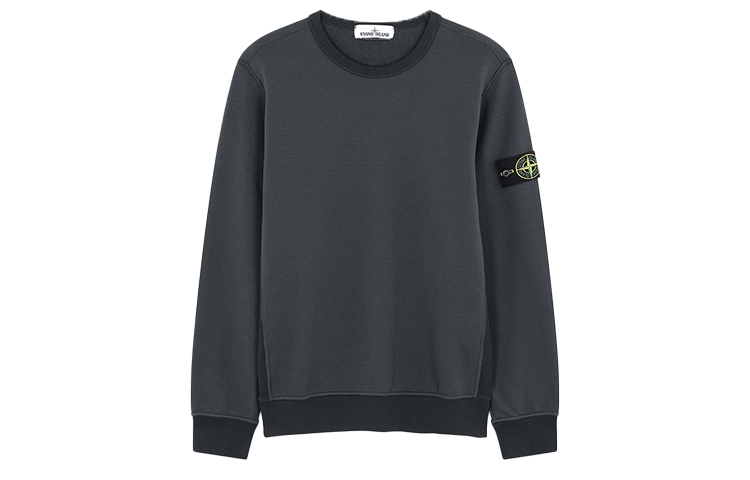 Stone Island Logo Crewneck Pullover Sweatshirt Gray 731565247-V0067