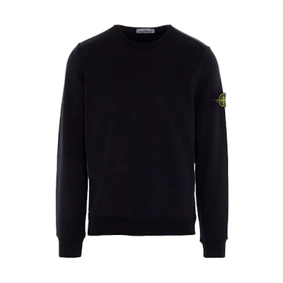 Stone Island Logo Crewneck Pullover Sweatshirt Navy Blue 731565247-v0020