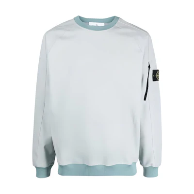 Stone Island Logo Crewneck Sweatshirt Blue - Long Sleeve 781560653-V0041