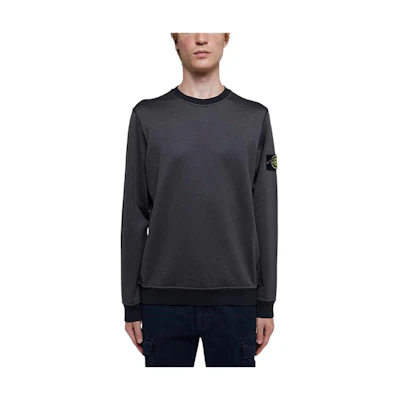 Stone Island Logo Crewneck Sweatshirt Unisex Gray 751563547-V0065