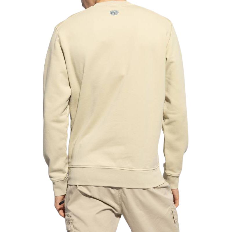 Shop 石島徽標刺繡男款長袖圓領衛衣 淺棕色 811566182-V0097