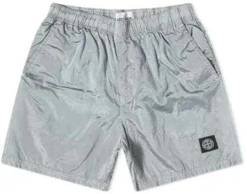 Stone Island 刺繡Logo彈性腰圍灰色休閒短褲. 7715B0943-V0044 Buy Stone Island 刺繡Logo彈性腰圍灰色休閒短褲. 7715B0943-V0044