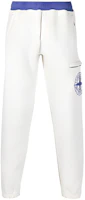 STONE ISLAND Logo Embroidered Knit Sweatpants White 751562937-V0043 STONE ISLAND Logo Embroidered Knit Sweatpants White 751562937-V0043