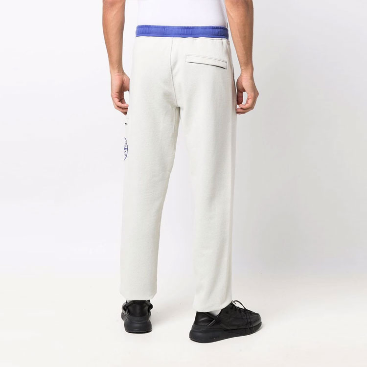 STONE ISLAND Logo Embroidered Knit Sweatpants White 751562937-V0043 圖 6
