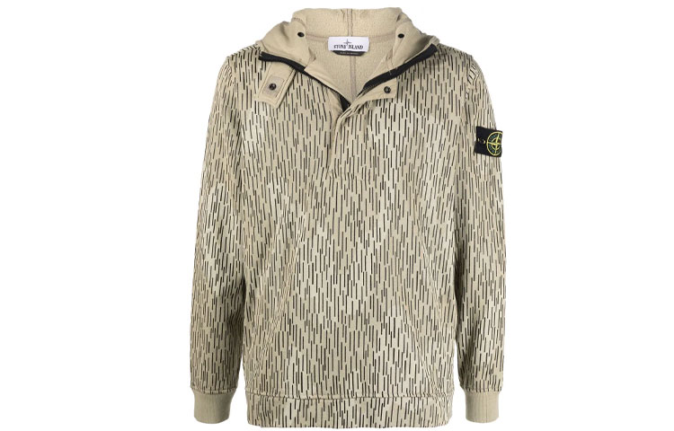 STONE ISLAND Logo Half-Zip Sweatshirt  Light Brown. 7515653E3-V0091 圖 2