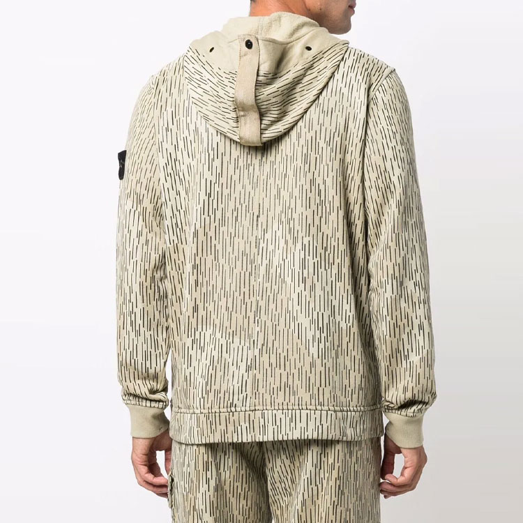 STONE ISLAND Logo Half-Zip Sweatshirt  Light Brown. 7515653E3-V0091 圖 4